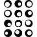 Picture of 12 Circles (Rings) (Vinyl Circles: Decal Decor)