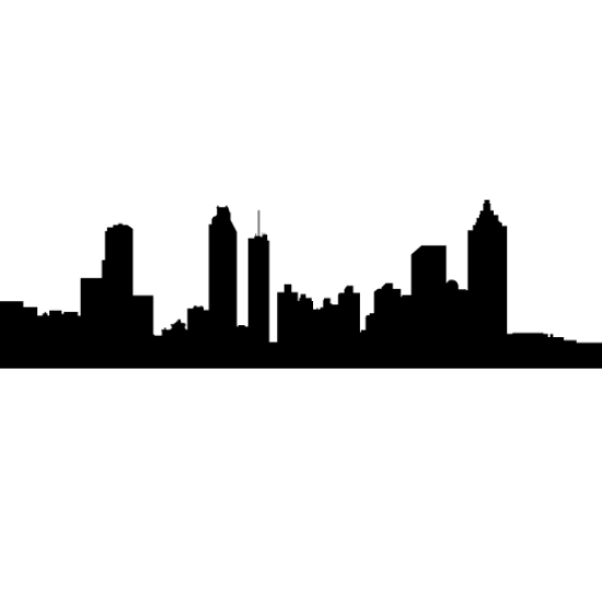 Atlanta City Skyline Highest Quality Wall Decal Sticker 