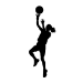 Picture of Basketball Player (Female) F22 (Sports Decor: Silhouette Decals)