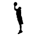 Picture of Basketball Player 16 (Sports Decor: Silhouette Decals)