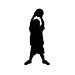 Picture of Boy Holding Ball 10 (Children Silhouette Decals)