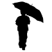 Picture of Boy Holding Umbrella 27 (Children Silhouette Decals)
