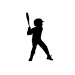Picture of Boy Playing Baseball 46 (Children Silhouette Decals)
