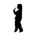 Picture of Girl Eating Popsicle 27 (Children Silhouette Decals)