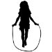 Picture of Girl Jump Roping 9 (Children Silhouette Decals)