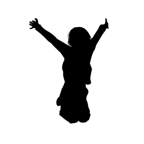 Picture of Girl Jumping 22 (Children Silhouette Decals)