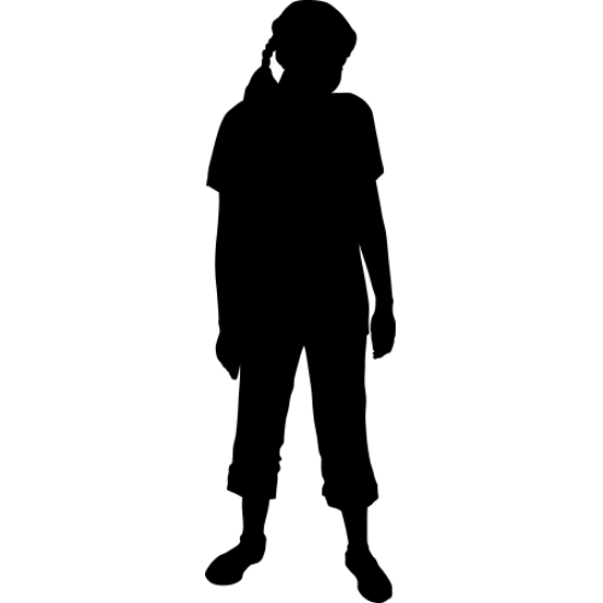 Picture of Girl Standing 25 (Children Silhouette Decals)
