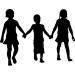 Picture of Kids Holding Hands 37 (Children Silhouette Decals)