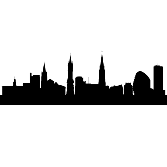 Picture of Leicester, England City Skyline (Cityscape Decal)