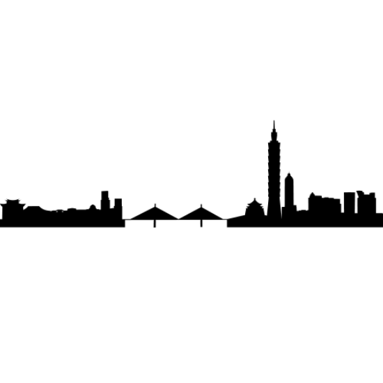 Picture of Taipei, Taiwan 2 City Skyline (Cityscape Decal)
