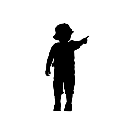 Picture of Toddler Pointing 3 (Children Silhouette Decals)