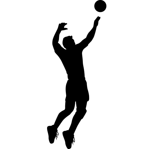 VOLLEYBALL DECOR (Silhouette Decal) Volleyball Player Silhouette Decals...