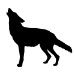 Picture of Wolf (Howling) 33 (Wolf Silhouette: Vinyl Decals)