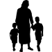 Picture of Jesus with Children 12 (Christian Silhouette Decals)