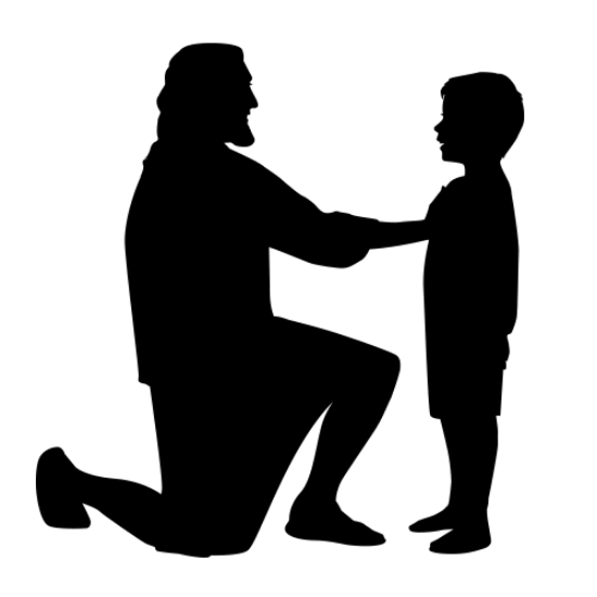 Picture of Jesus with a Child 9 (Christian Silhouette Decals)