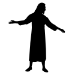 Picture of Jesus Teaching 13 (Christian Silhouette Decals)
