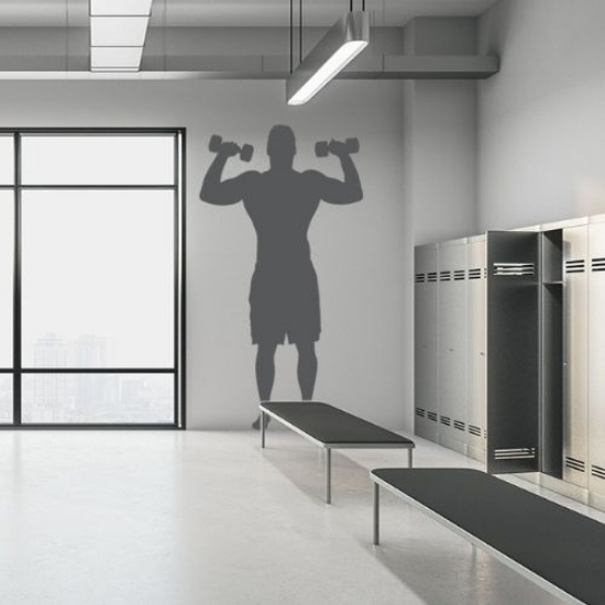 Picture of Bodybuilder  4 (weightlifting) (Workout Decor: Silhouette Decals)