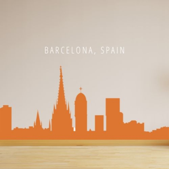 Picture of Barcelona, Spain City Skyline (Cityscape Decal)