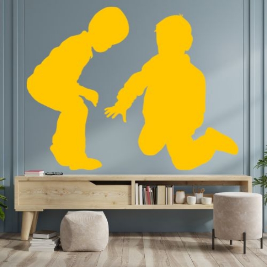 Picture of Boys Playing 7 (Children Silhouette Decals)
