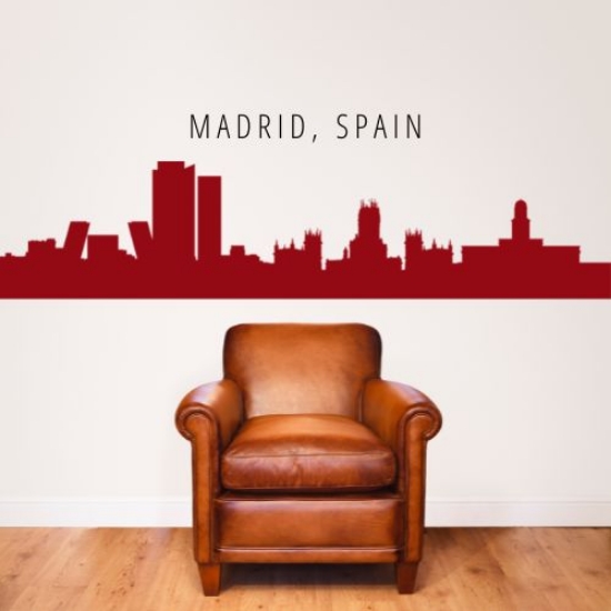Picture of Madrid, Spain City Skyline (Cityscape Decal)