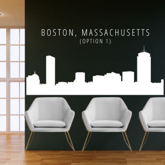 Picture of Boston, Massachusetts City Skyline (Cityscape Decal)