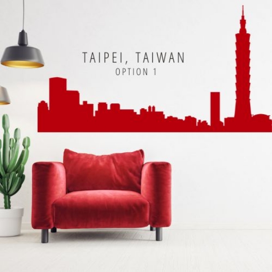 Picture of Taipei, Taiwan City Skyline (Cityscape Decal)