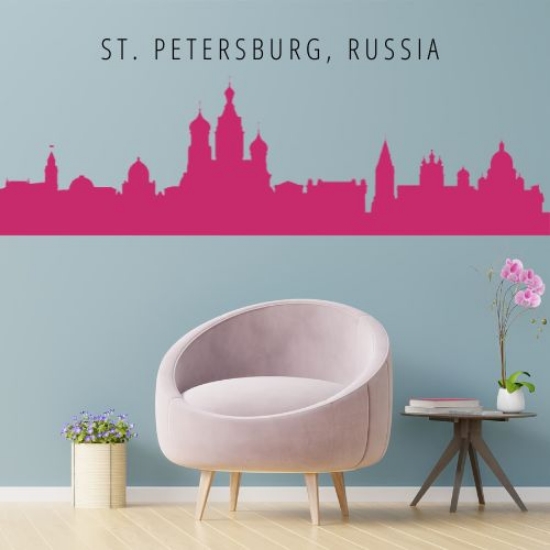 Picture of St. Petersburg, Russia City Skyline (Cityscape Decal)