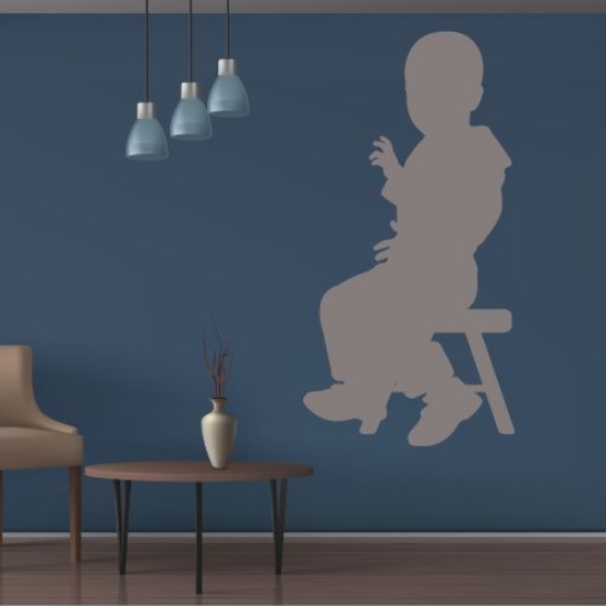 Picture of Toddler Sitting 10 (Children Silhouette Decals)